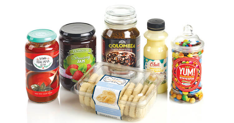 products with labels